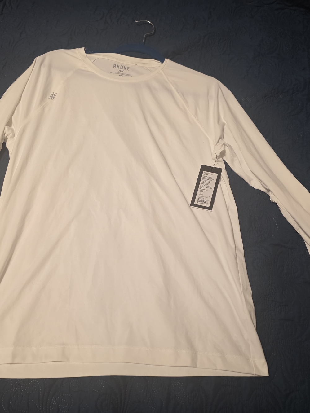 Rhone Men’s Long-Sleeve Performance Shirt - White